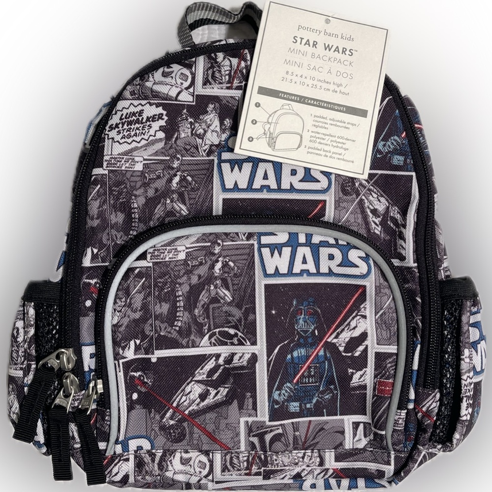 Pottery Barn Kids, Mackenzie Star Wars Comics Glow-in-the-Dark Mini Backpack NWT